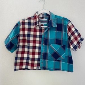 Urban outfitters urban renewal crop button up Shirt